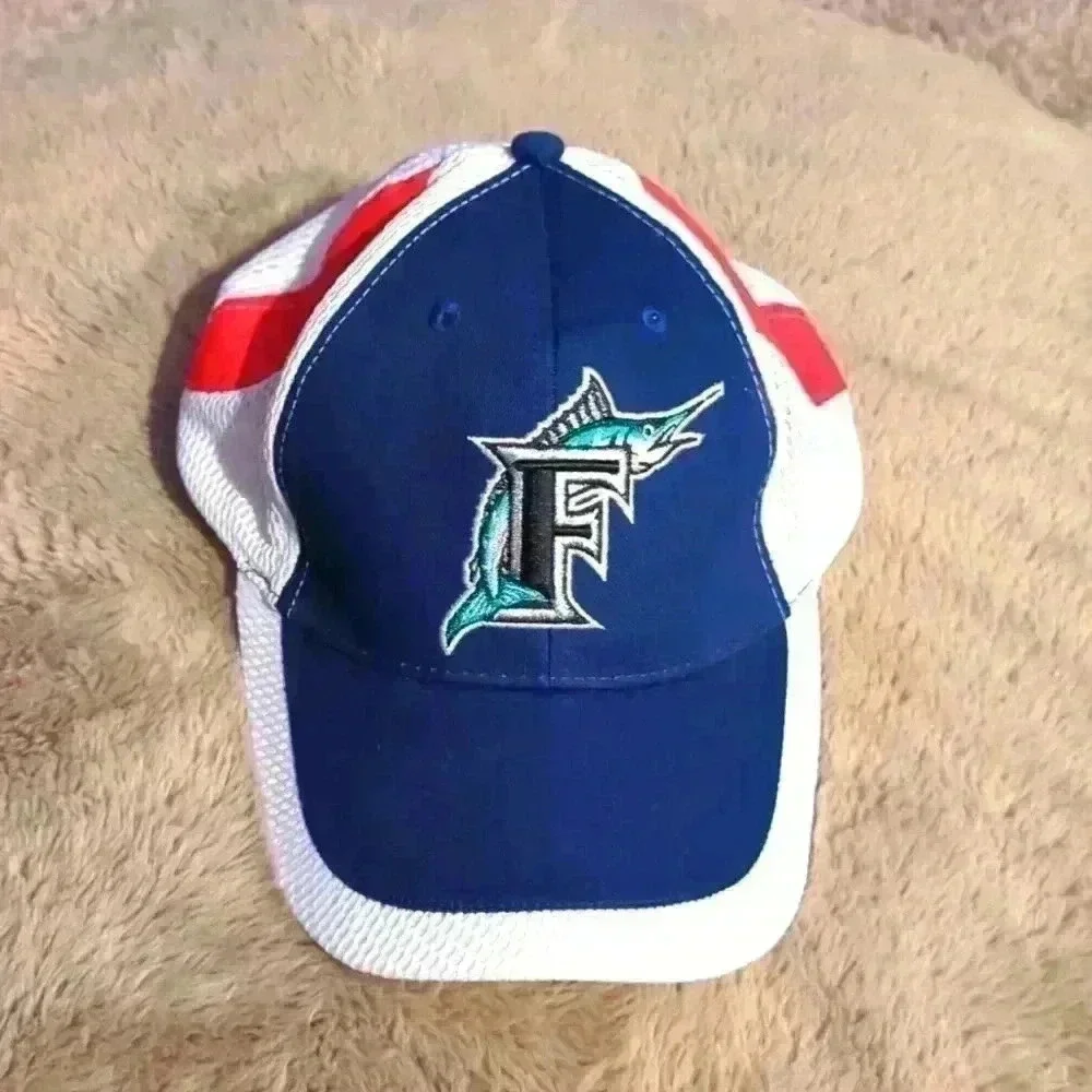 Vintage Florida Marlins has, One size, blue and white - Picture 1 of 7